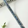 Ribete de Encaje Tejido con Hilo Dorado Estilo Chanel de 1 cm para Accesorios de Ropa de Muñeca Hanfu Lolita Decoración de Moño