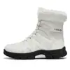 Noreste Talla Grande Transfronterizo 48 Botas de Algodón Invierno Viaje al Aire Libre Senderismo Botas de Nieve de Caña Alta Zapatos de Algodón Calientes con Forro de Polar para Hombre