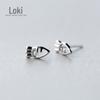 S925 Prata Orelha Prego Feminino Mori Bonito Oco Cenoura Orelha Prego Mini Personalidade Rabanete Orelha Jóias E3240