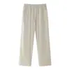Conjunto de Moda 2025 Novidades de Primavera, Roupas Femininas Transfronteiriças Europeias e Americanas, Casaco Estilo Kimono de Botões Duplos + Calça Reta para Mulheres