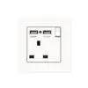 Panel de interruptor de luz de plástico blanco estilo británico de Hong Kong y Macao, enchufe de 13A con carga USB y carga rápida tipo C, panel de interruptor de luz estándar UK/US
