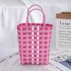 Bolsa de Tecido Cartoon de Verão Bolsa Quadrada Pequena Bolsa Cesta de Legumes Plástica Cesta Pequena Colorida Combinação de Fotos Bolsa de Praia Bolsa Feminina
