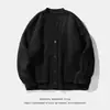 Cardigan de Punto Retro Estilo Coreano Preppy con Cuello en V para Mujer en Otoño Holgado Casual Versátil Chaqueta de Punto para Pareja