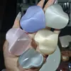 Piedra Bruta de Cristal Natural Forma de Corazón Juguete Pieza Portátil en Forma de Corazón Manualidad de Cristal Decoración del Hogar Adorno de Piedra