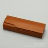 Caja para gafas de mano abatible con boca menos veta de madera, punto anti-presión, óptica plana, miopía, presbicia, imprimible