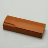 Estuche para Gafas Hecho a Mano con Tapa abatible tipo boca, con veta de madera, aprobado por fábrica, Estuche Anti-Presión para Gafas de Lectura para Miopía, Óptico Plano, Logo Imprimible
