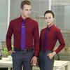 Roupas de trabalho masculinas e femininas, camisa de manga comprida, bordado, logotipo, vestido formal profissional, 4S, loja, camisa branca, banco, macacão de negócios, vinho tinto
