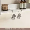 Soporte para cepillo de dientes eléctrico debajo del gabinete del espejo, estante de baño para cepillos de dientes y vasos, portavasos para enjuague bucal sin perforación