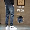 Jeans Retro de Alta Qualidade para Primavera e Outono de 2025 Calças de Perna Larga Soltas Tamanho Grande Calças Longas Casuais Retas com Retalhos