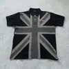 Comercio Exterior Europeo y Americano Transfronterizo Y2K Retro Punk Manga Corta Impreso Personalizado Holgado Camisa Polo Camiseta Top Moda de Calle