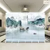 Divisória de Tela Estilo Chinês Quarto Privado de Hotel Dobrável Móvel Sala de Conferência de Escritório Barreira Dobrável Simples Dupla Face