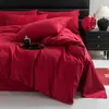 Novo Conjunto de Casamento Estilo Chinês Vermelho de Quatro Peças Algodão de Fibra Longa 100% Algodão Capa de Edredom Pura Roupa de Cama para Recém-Casados