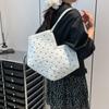 2025 Bolso de Hombro Nuevo de Gran Capacidad Estilo Casual de Verano para Clase Viajes al Trabajo Bolso Tote con Lazo Bajo el Brazo