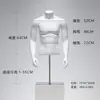 Soporte de Exhibición para Modelo Masculino Maniquí de Medio Cuerpo Negro y Blanco Accesorios para Escaparate de Tienda de Ropa para Hombres Modelo de Cuerpo Completo