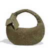 Moda Europea y Americana 2025 Bolso de Hombro Tejido de Gran Capacidad Tipo Empanada Moda Nuevo Bolso de Media Luna Versátil Bolso de Axila Mate
