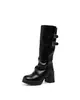 Botas ajustadas de tacón medio-alto, diseñadas para hacer que las piernas se vean más largas y delgadas, adecuadas para mujeres menudas, versátiles tanto para uso casual como formal, botas de caña alta para otoño e invierno con efecto de realce de altura