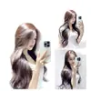 Pieza de Peluca Larga Rizada Ultraligera y Delgada para Añadir Volumen en la Parte Superior de la Cabeza, Pieza de Cabello Esponjosa de Una Sola Pieza Invisible Sin Costuras Sin Red para el Cabello