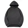 Sudadera con Capucha de Felpa Zorro Plateado de 400g, Peso Pesado, Algodón Puro para Hombre, Corte Holgado, Forro de Felpa, Color Sólido, Marca de Moda, Chaqueta Deportiva y Casual para Otoño e Invierno