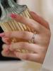Anillo de moda con cadena cubana de hip-hop con microincrustaciones, estilo sencillo, de estilo europeo y americano, para mujer.