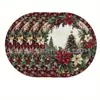 Manteles Redondos de Lino Decoración de Mesa para Fiestas Antideslizantes Resistentes al Calor para Comedor y Hogar Navidad Manteles Antideslizantes Resistentes al Calor