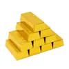 Tijolo de Ouro de Plástico para Simulação Barra de Ouro Adereços Brinquedo Tijolo Oco Galvanizado Decoração Tijolo Barra de Ouro Brinquedo de Natal