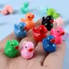 Acessórios artesanais transfronteiriços makaron diy acessórios de resina micro ornamentos de paisagem paisagismo musgo miniatura cor patinho