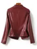Chaqueta Corta de Cuero para Mujer, Corte Entallado, Elegante Abrigo de Cuero, Primavera y Otoño 2026, Chaqueta de Cuero Talla Grande