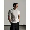 Camiseta Esportiva Masculina para Fitness, Manga Curta, Resistente, Retalhos, Anti-Amassado, Elástica, Jovem, Casual, para Corrida e Treinamento