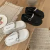 Zapatillas de Medio Zapato Shougu Populares Transpirables con Corte en la Puntera para Mujer con Suelas Gruesas y Elevación Sandalias Slip-On para Exteriores Verano 2025