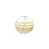 Cuentas de Imitación de Cristal Blanco Natural al por Mayor con Cinco Sutras, Grabado Estampado en Oro, Cuentas Redondas, Accesorios Semi-Terminados para Joyería DIY