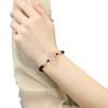 Pulsera de Zorro Pequeño de Cristal Rosa con Hilo Rojo, Pulsera de Hilo Negro Hecha a Mano, Pulsera de Piedra Hoya, Joyería de Amistad para Mujeres