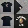 Marca da moda atacado transfronteiriço para comércio exterior Amazon: camiseta de manga curta tubarão de alta resistência, camiseta cabeça de macaco BAPE