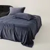 Lençóis de Leite Veludo Espessos de Inverno Peça Única Veludo Yunfu Veludo Coral Cor Pura Colcha Quente Cobertura de Cama de Dormitório Conjunto de Três Peças