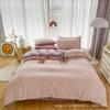 Conjunto de quatro peças de cama de cor sólida de luxo leve transfronteiriço cor lisa de sono nu nórdico simples lixamento kit de cama fabricantes atacado