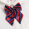 Colarinho profissional bancário comissária de bordo roupas de trabalho de negócios estilo universitário feminino laço livre listrado jk gravatinha