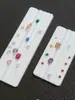Gema Suelta de Diamante Calificación Ranura en V Bandeja de Exhibición de Gemas de Color Tablero de Visualización Comparación de Tamaño de Diamante Suelto Tablero de Comparación de Color Bandeja de Clasificación