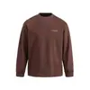 Camiseta informal de manga larga retro a la moda estilo japonés Rumeng para hombre, top de otoño holgado sencillo con cuello henley para commuting