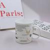 Caneca de Cerâmica Impressa em Alta Temperatura Porcelana Branca Alta Transfronteiriça Publicidade de Negócios Presente de Feriado Lembrança Xícara de Café de Porcelana Óssea
