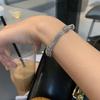 Pulsera de Plata de Ley 925 para Mujer Estilo Coreano Retro Moderna Estudiantes Versátil Estilo Mori Pulsera para Novia Pareja Pulsera Pulsera Pulsera