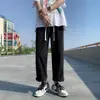 2025 Jeans Personalizado Masculino Reto Largo Tendência Casual Calça Verão Fina Versátil Tendência Ins Cintura Elástica