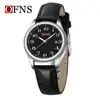 Reloj de Negocios Oufani, Esfera Grande Simple, Reloj de Cuarzo Digital Resistente al Agua 30m, Elegante Reloj de Pareja Luminoso con Calendario Simple