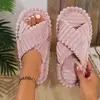 Zapatillas de Invierno Nuevas para Mujer, Suaves, Cómodas, Peludas, Forro Cálido, Modernas, Tendencia, Talla Grande, Zapatillas de Algodón