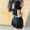 Traje de Baño Popular Nuevo Estilo 2026 para Niñas, Estilo Falda de Dos Piezas, Cintura Alta, Adelgazante, Sexy Coreano, Pecho Pequeño, Traje de Baño Conservador para Aguas Termales