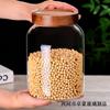 Frasco Sellado de Vidrio Transparente con Tapa de Madera, Frasco de Almacenamiento de Vidrio para Cáscara de Mandarina Seca y Té, Frasco de Almacenamiento Doméstico para Granos y Cereales