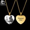 Acero inoxidable grabado láser letras colgante de amor collar de acero de titanio popular de comercio exterior joyería de pareja DIY al por mayor moda