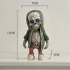 Figura de calavera de Halloween transfronteriza, adornos de resina, festival de fantasmas alienígenas, dibujos animados, fiesta, decoración de escritorio y jardín.