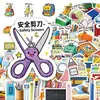 100 adesivos de rabiscos de desenhos animados para material escolar, decoração transfronteiriça para malas, capas de celular e cadernos, atacado