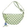 2022 Novo Nylon Plaid Bolsa Feminina Moda Bolinho Bolsa Soft Girl Shopping Shoulder Bag Western Style Múmia Crossbody Bolsa Feminina