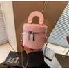 Bolso Cubo Elegante de Moda Coreana para Mujer 2026 Nuevo Modelo Diseño de Doble Cremallera Bolso Cruzado Bolso de Mano de Moda