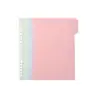 Recambios para Cuaderno Rellenable B5 4 Colores Páginas Divisoras de Plástico PP Papel Índice Divisor de Cuaderno Colorido